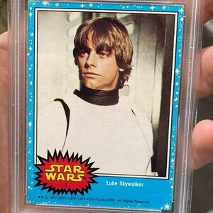 1977 Star Wars OPC #1 Luke Skywalker Trading Card - GREAT SHAPE